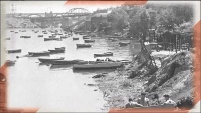 Лодки и скалистый берег: как выглядел Фестивальный причал Днепра в 1950-х годах (Фото). Афиша Днепра