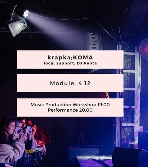 Электронный дует Krapka;KOMA (Львов)/Днепр Днепр, 04.12.2019. Афиша Днепра
