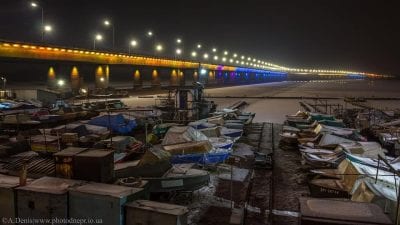 В сети показали как выглядит Кайдакский мост ночью (Фото). Афиша Днепра