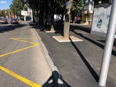 В Днепре на Гагарина отремонтировали тротуары (Фото)