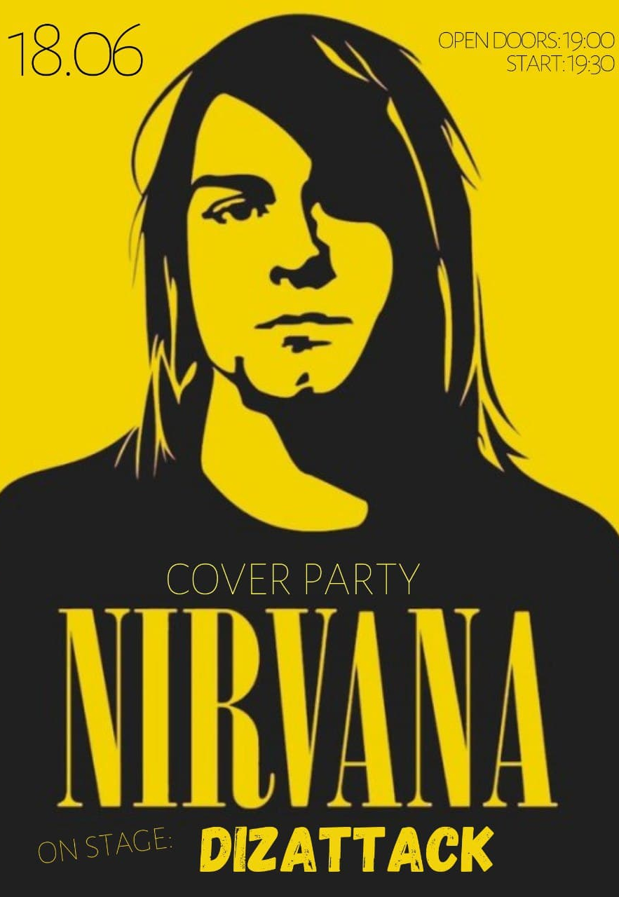 Nirvana cover party Днепр, 18.06.2021, купить билеты. Афиша Днепра