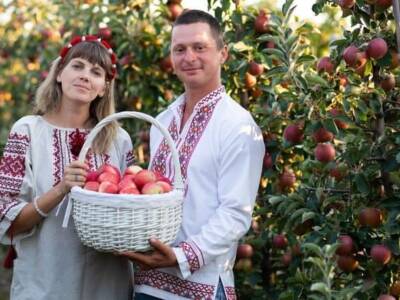 Креатив от садоводов Днепропетровщины: яблоки с рисунками. Афиша Днепра